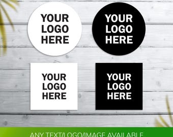 Personalised YOUR LOGO STICKERS, Round or Square Business logo Labels, Business Labels-Custom Stickers, personalized labels