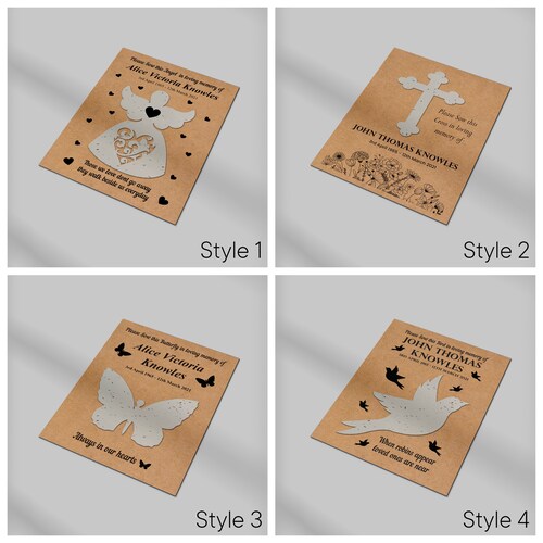 Deepest Sympathy plantable wildflower seed paper memorial funeral favour, Plantable Seed tributes in bulk