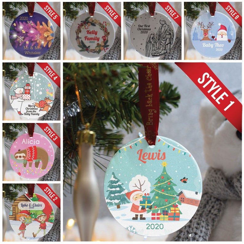 Personalised Family Christmas Tree Decoration Xmas Festive Etsy UK