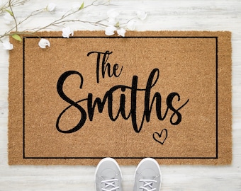 Custom Doormat Personalised Door Mat - Customised door Rug - Housewarming Gift - New Home Gift - House Gift - Unique Friend Present Style D1