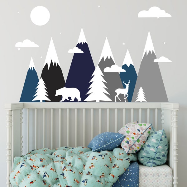 Mountain Nursery Decal - Etsy