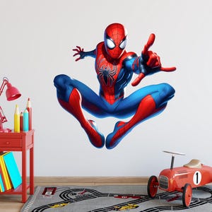 Spider-Man Decal for Kids Room Wall Decor, Wall Mural Stickers Hero Boys Bedroom, Superhero Accent Wall Decal, Playroom Decal Print Wall Art