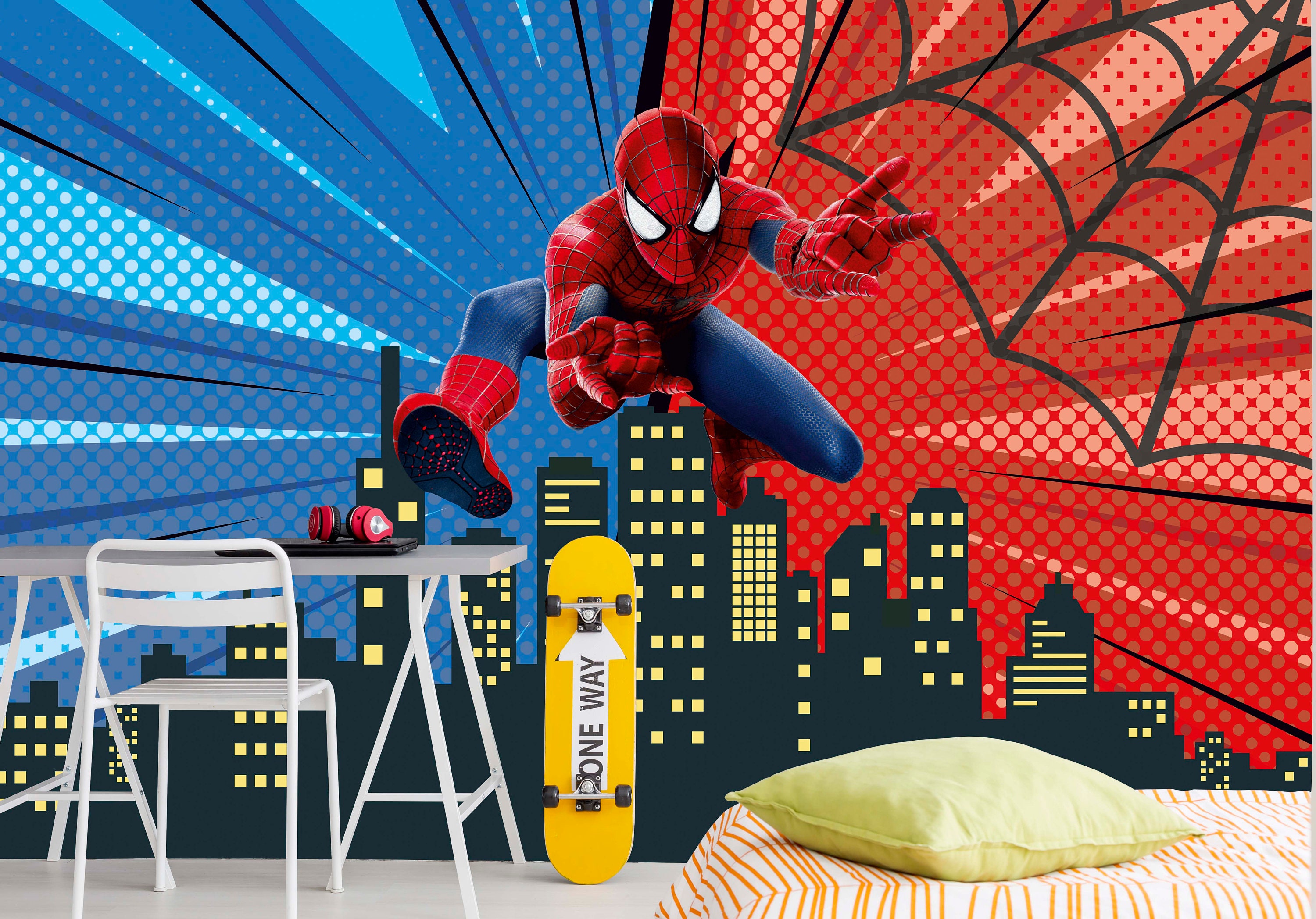 Spiderman Wallpaper for Boy's Room, Superhero Spiderman Wall Mural,  Wallpaper Superhero, Spiderman for Children Room, Wallpaper Nursery 