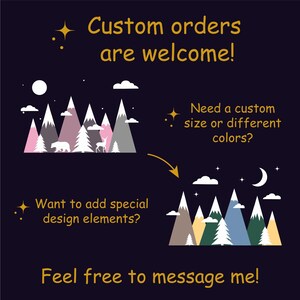 a poster with the words custom orders are welcome