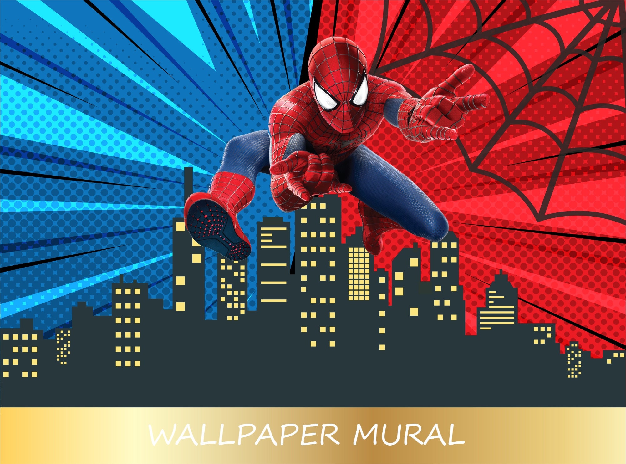 Spiderman Wallpaper for Boy's Room Superhero Spiderman - Etsy