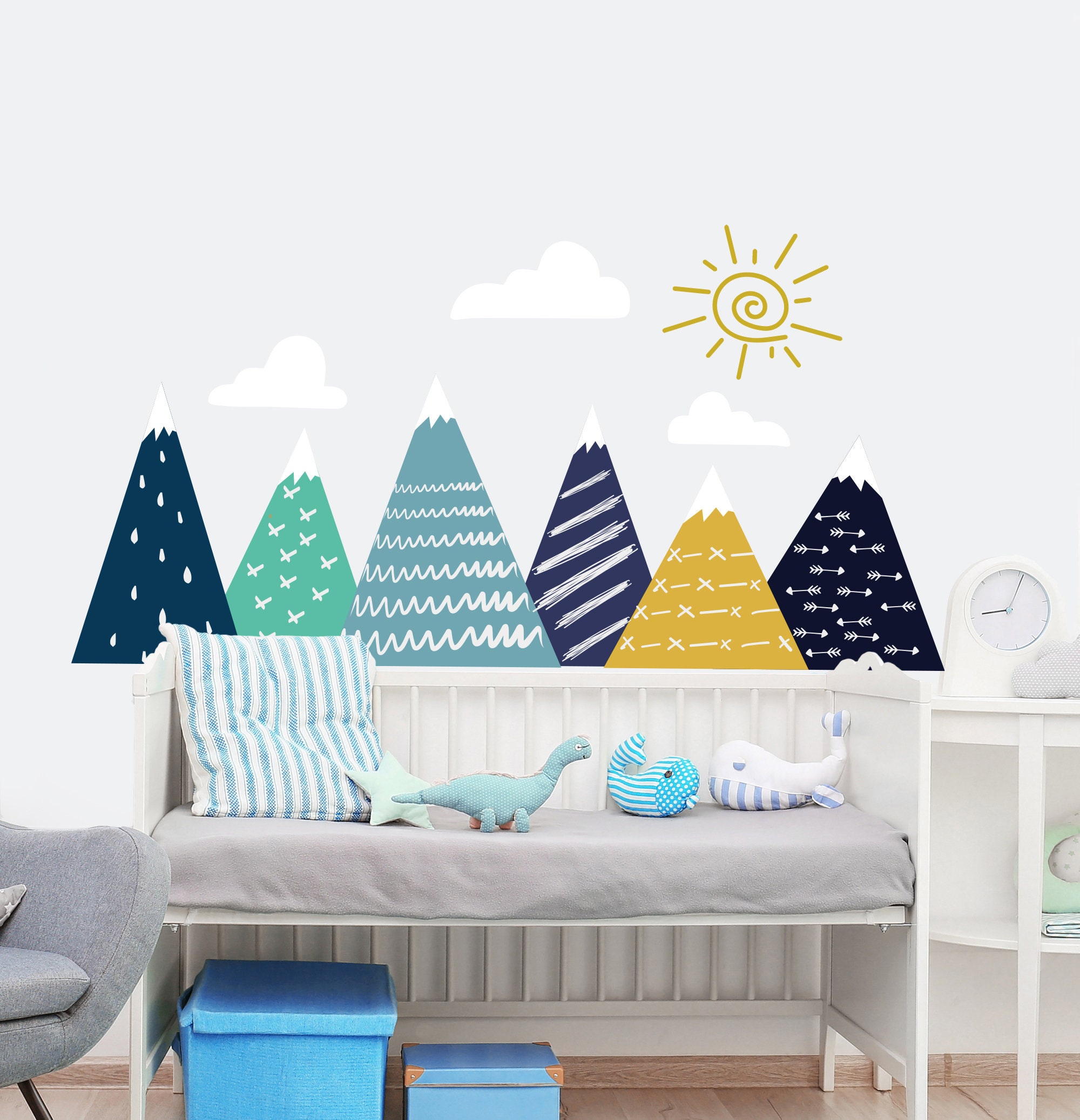 Mountain Wall Decal for Kids Room. Adventure Nursery Decor. - Etsy