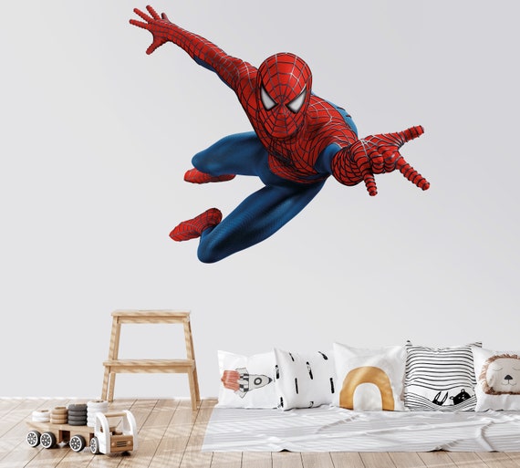 Pegatinas de pared de Spiderman para habitación de niños, decoración de  pared de superhéroe para sala de juegos, calcomanía de Spiderman para  niños, arte de pared con impresión 3D -  México