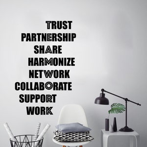 Teamwork Wall Decal, Teamwork Sign Office Wall Art, Teamwork Office Decor, Motivational Quote Office Decals, Teamwork Wall Sticker ds138