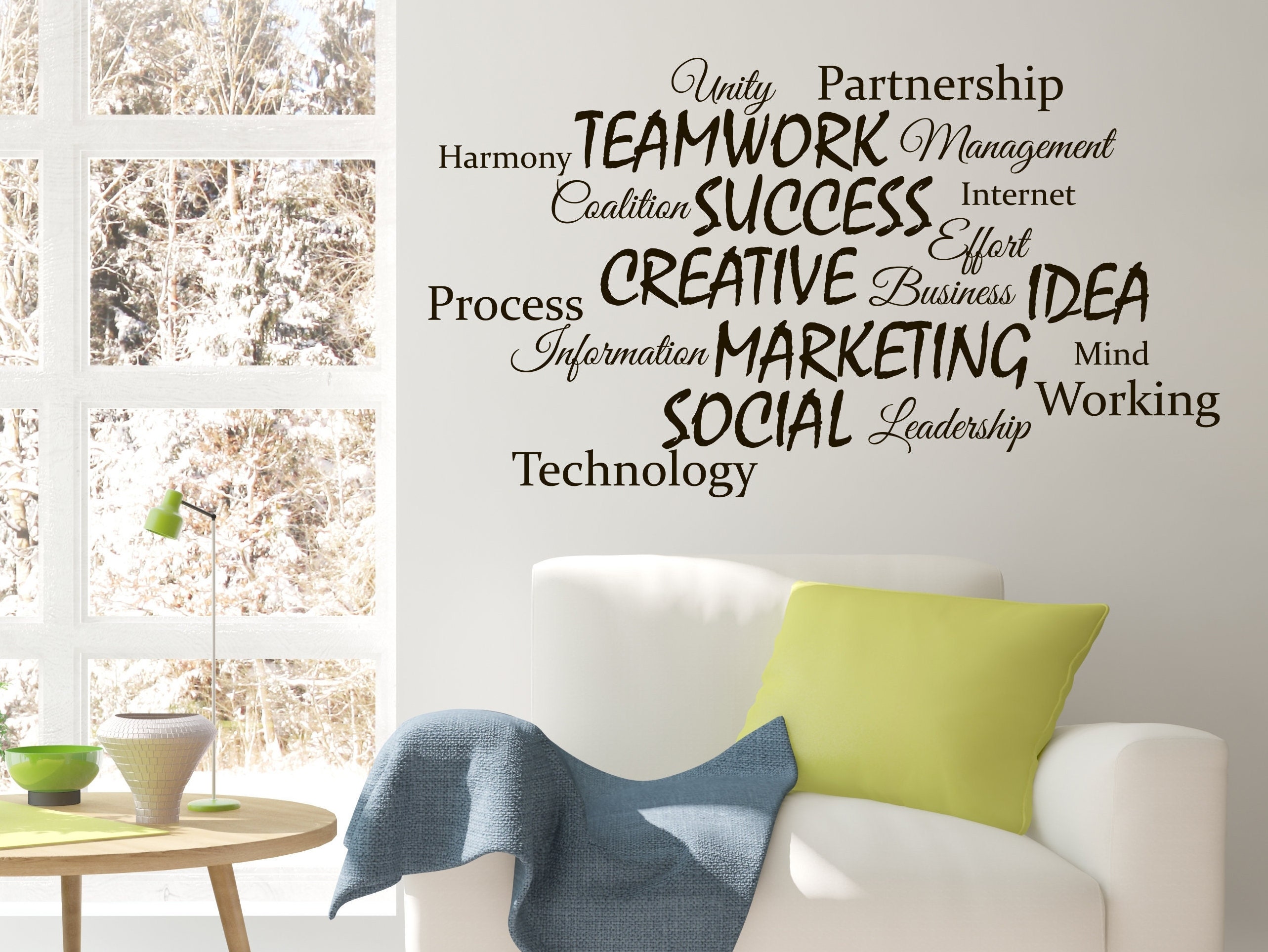 Motivation Teamwork Wall Decal Office Wall Art Teamwork Etsy Canada