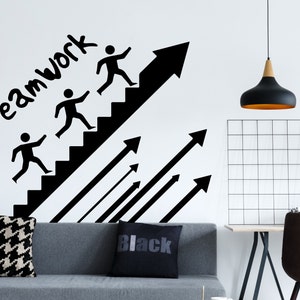 Teamwork Quote Office Wall Decal, Teamwork Wall Art, Teamwork Office Sign Decor, Motivational Quote Office Decals, Teamwork Sticker ds139