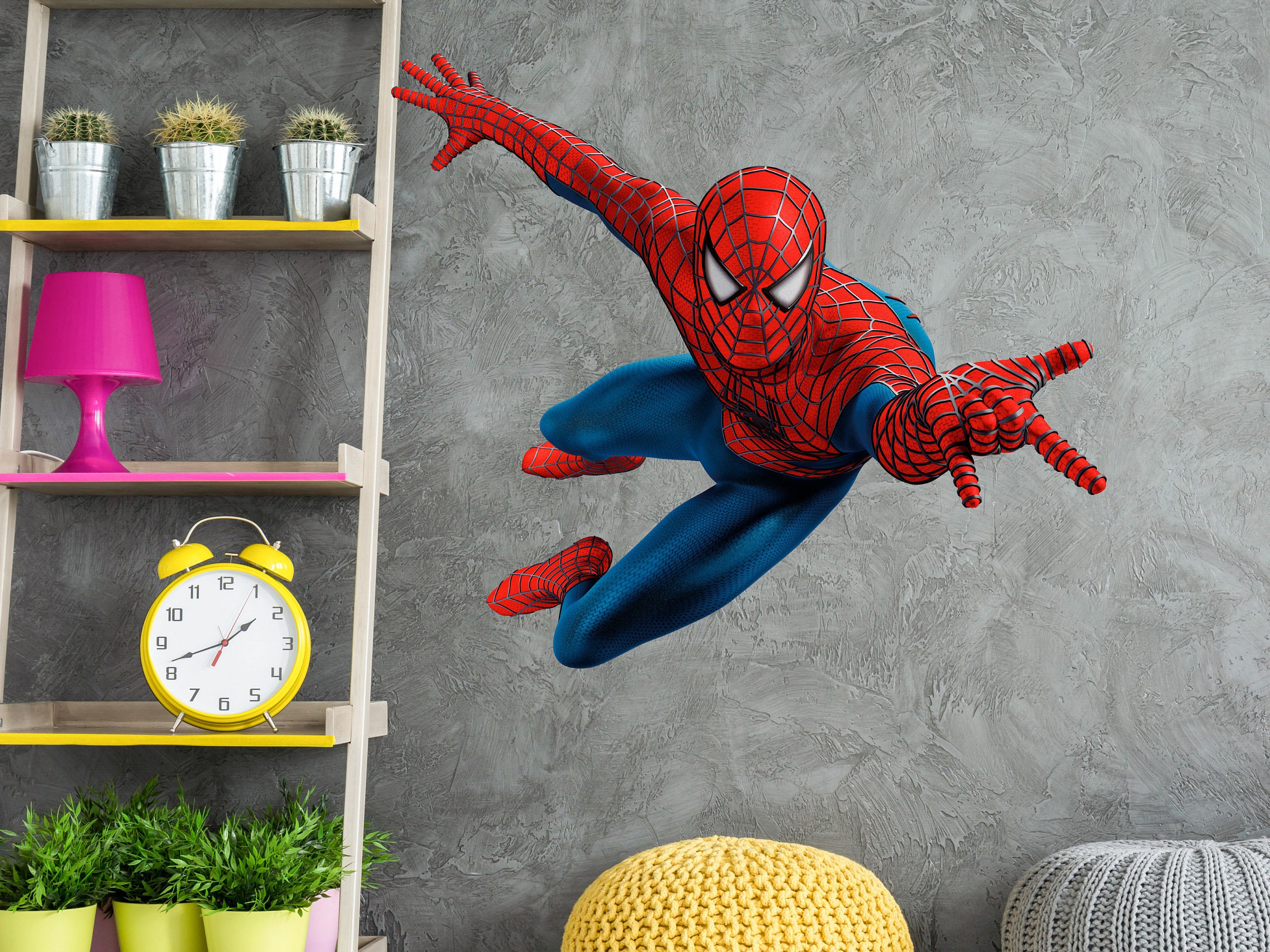 Superhero Spiderman Wall Stickers for Boys Room Decor. Nursery Etsy
