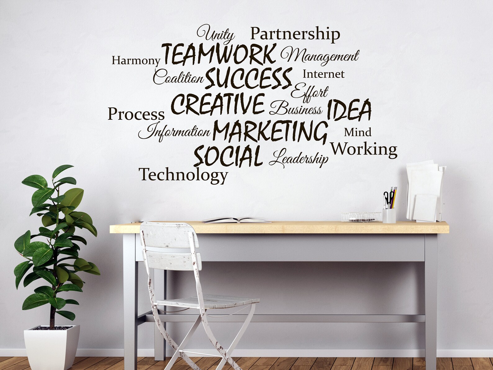 Motivation Teamwork Wall Decal Office Wall Art Teamwork Etsy Canada