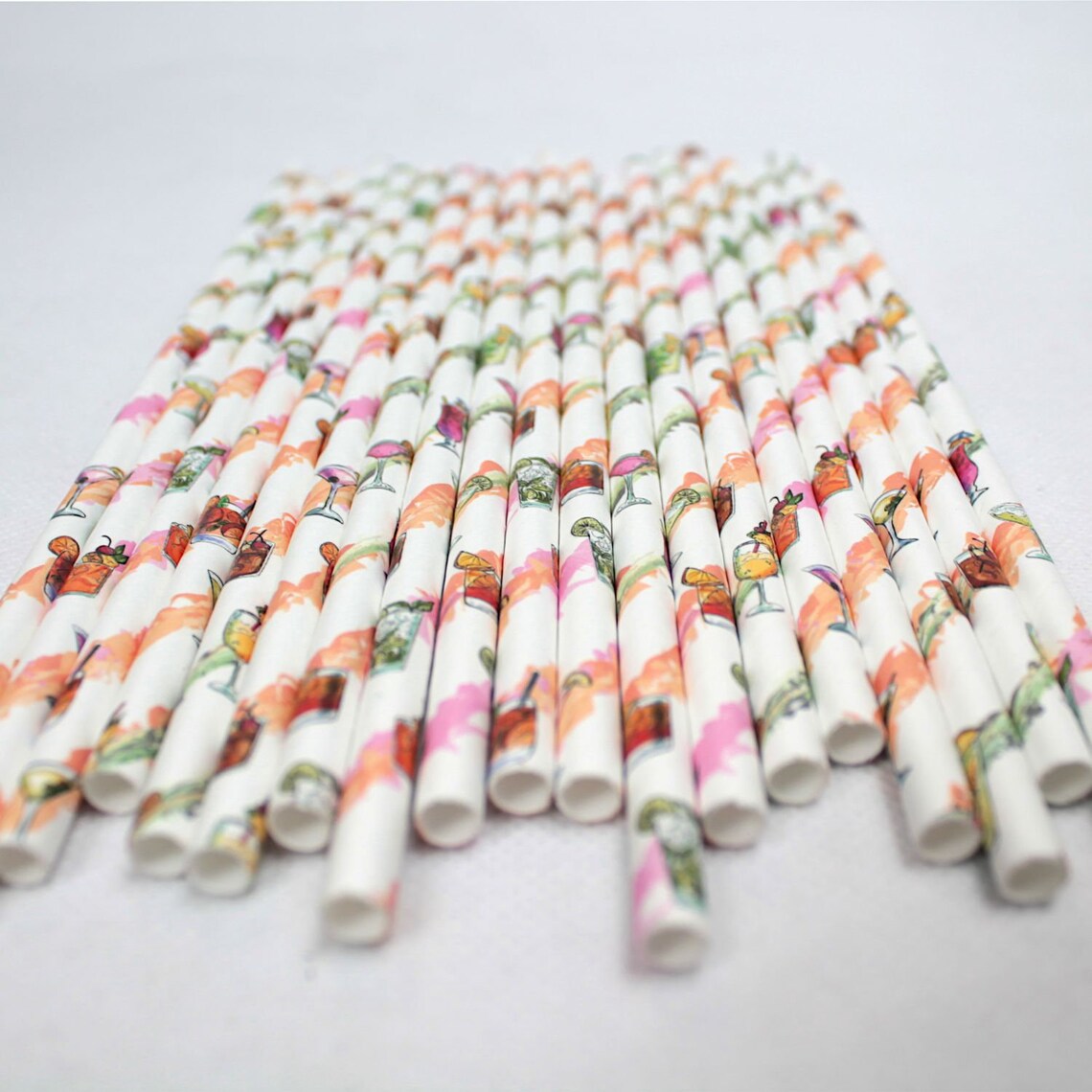 Cocktail Drinks Paper Straws 25/75 Packs UK MADE Etsy