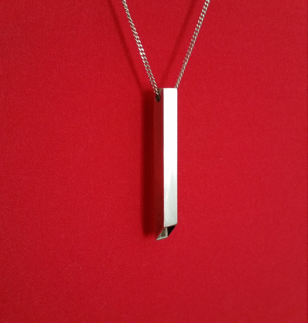 Silver Bar Pendant Bar Necklace for Men Men's Jewelry Etsy
