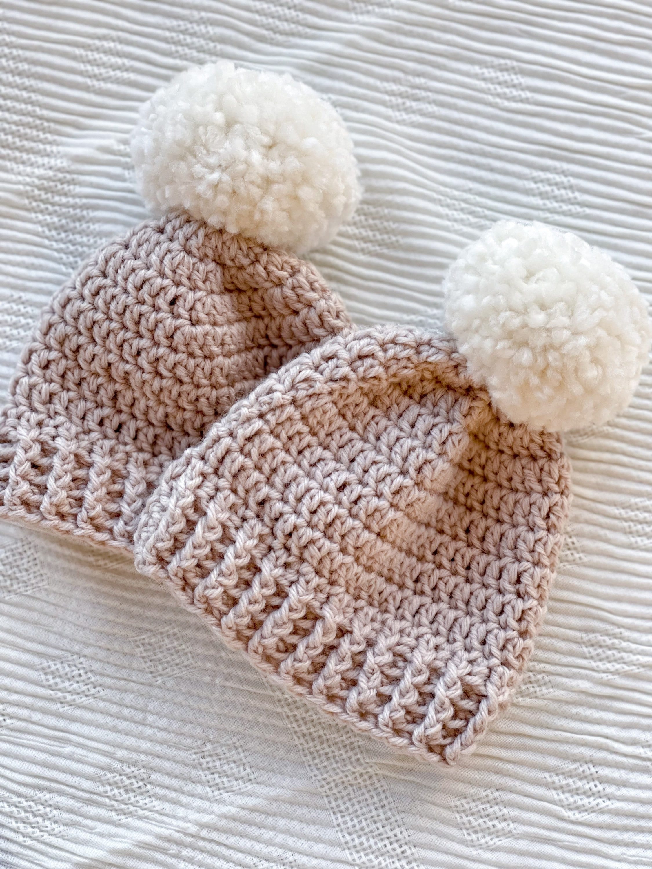 Crochet Pom Pom Beanie Etsy