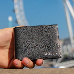 Cartera de piel con relieve de primera calidad