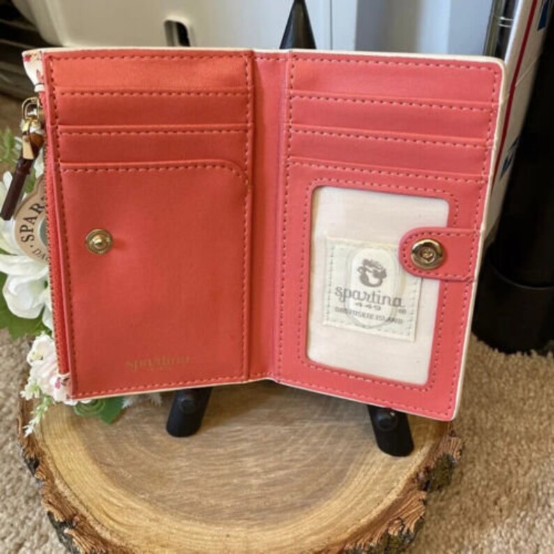 Spartina 449 Pink House French Floral Fiona Snap Wallet Etsy