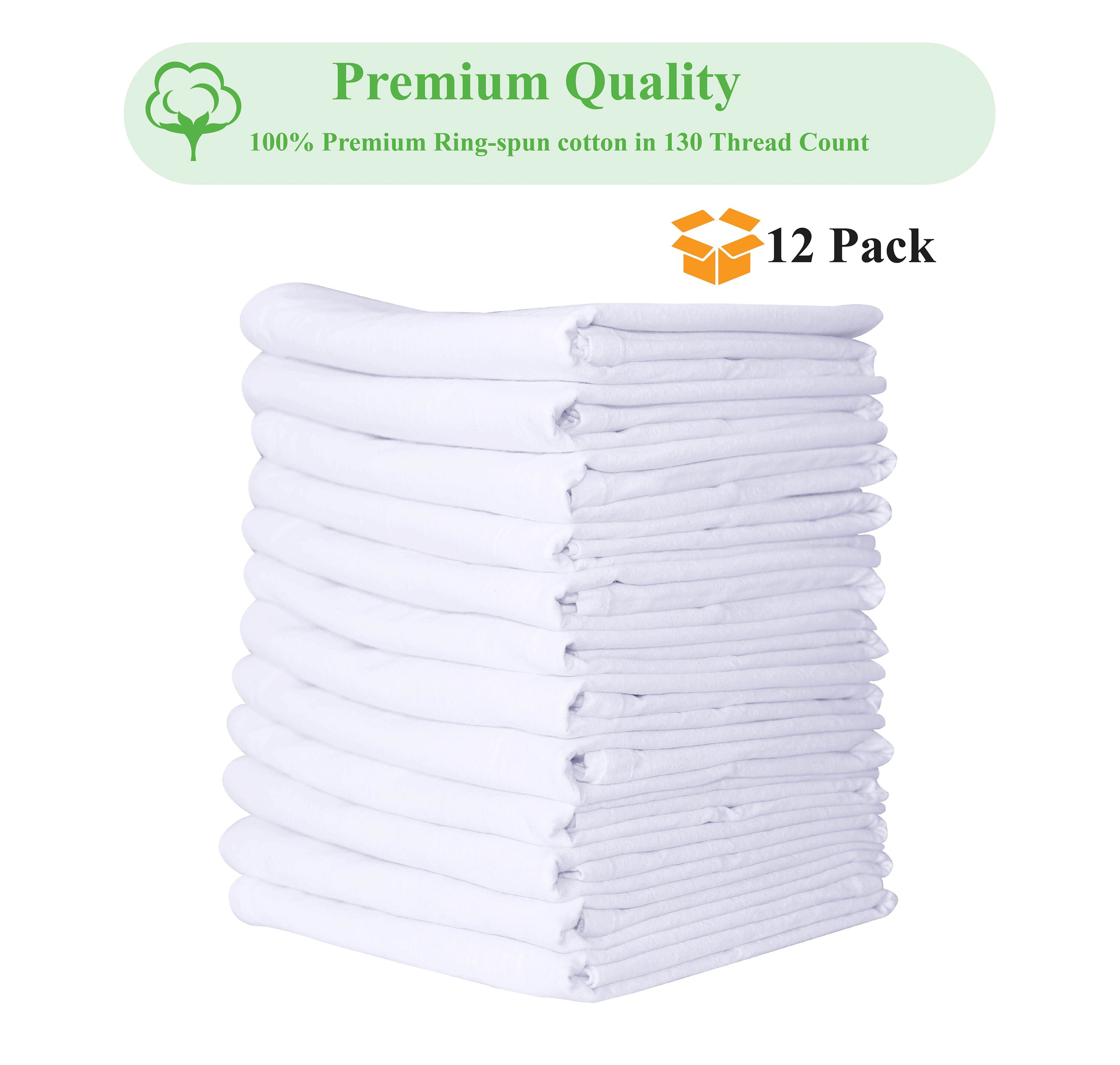 Toallas de cocina 12-Pack blanco & crema Dish Toallas 100% | Etsy