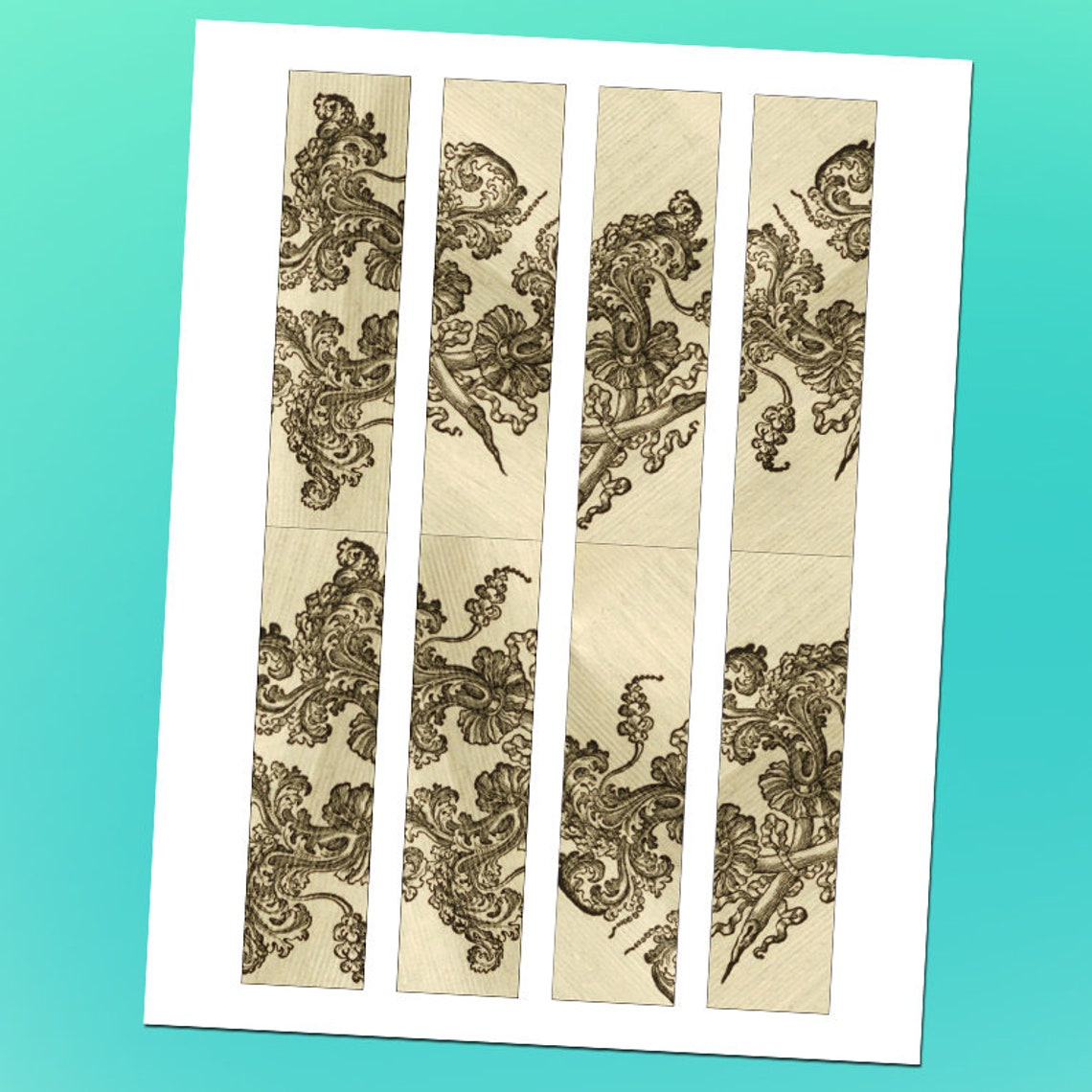 8 gothic vintage syle printable bookmarks 33 cm x 127 cm etsy