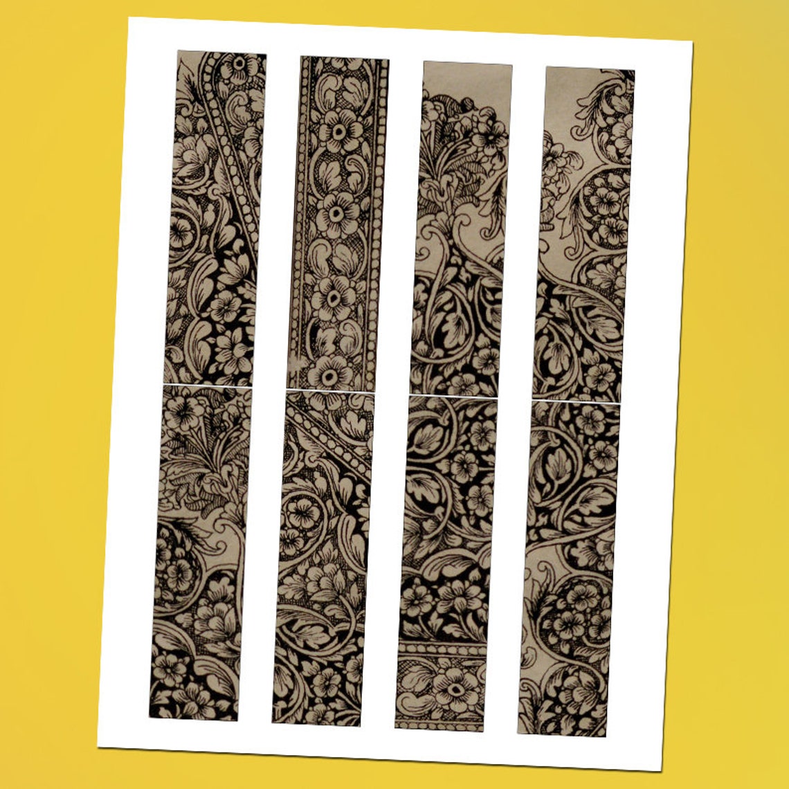 8 gothic floral gothic vintage syle printable bookmarks 33 etsy