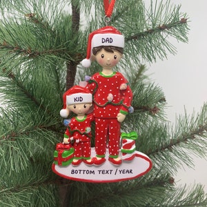 Single Dad with Kids Children Personalized Christmas Ornament Family Gift Custom Family Ornaments - Single Parent Ornaments