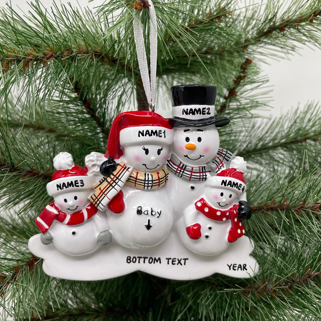 We Are Expecting Family Ornament Personalized Family of 4 With New Baby ...