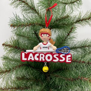 Lacrosse Ornament Sports Ornament Personalized Christmas Ornament Perfect Gift for Kids Custom Christmas Family Ornaments - Sports Ornaments