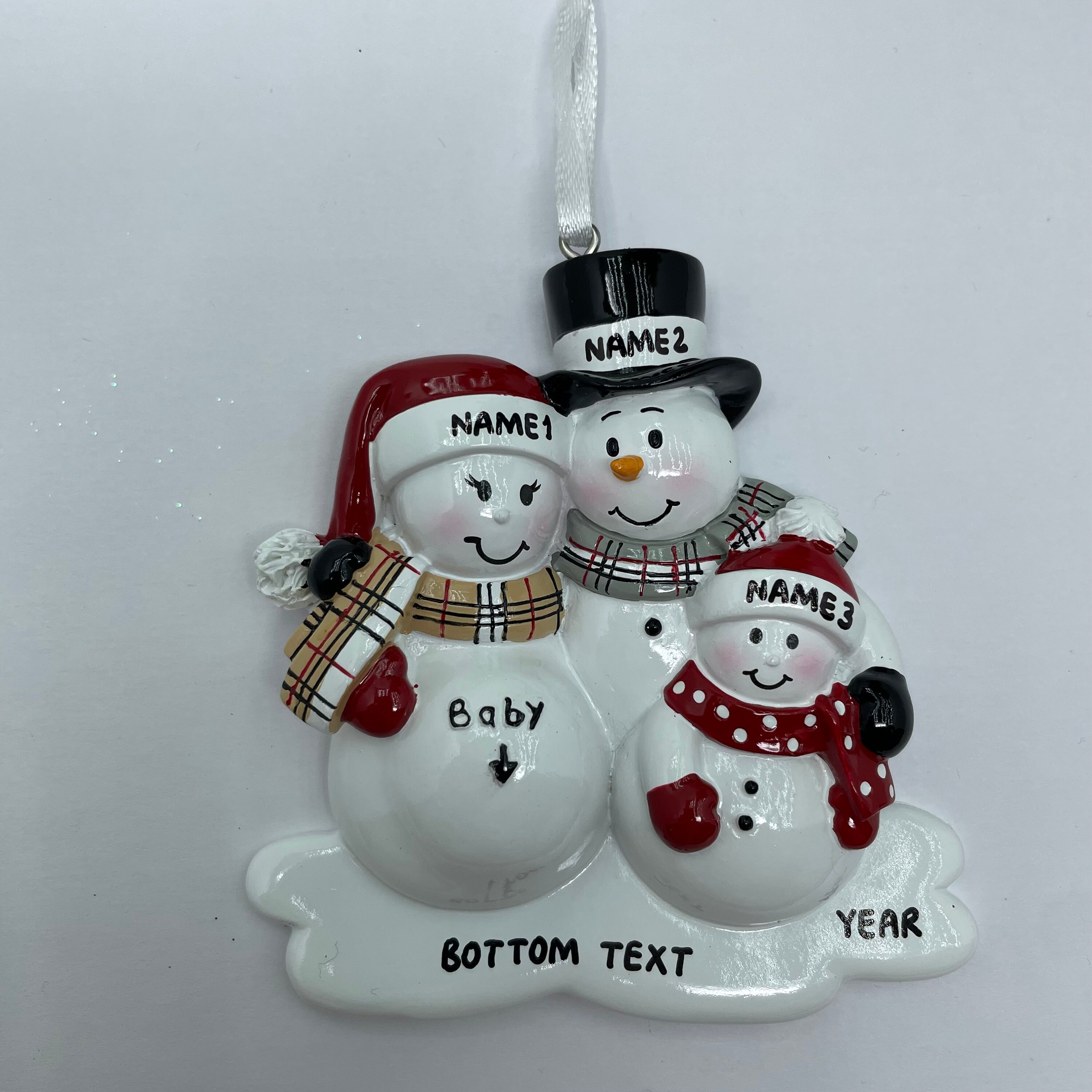 We Are Expecting Family Ornament Personalized Family of 3 With New Baby ...