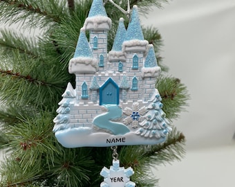 Ice Castle Ornament Elsa Personalized Christmas Ornament Perfect Gift for Kids Custom Christmas Family Ornaments - Kid Ornaments