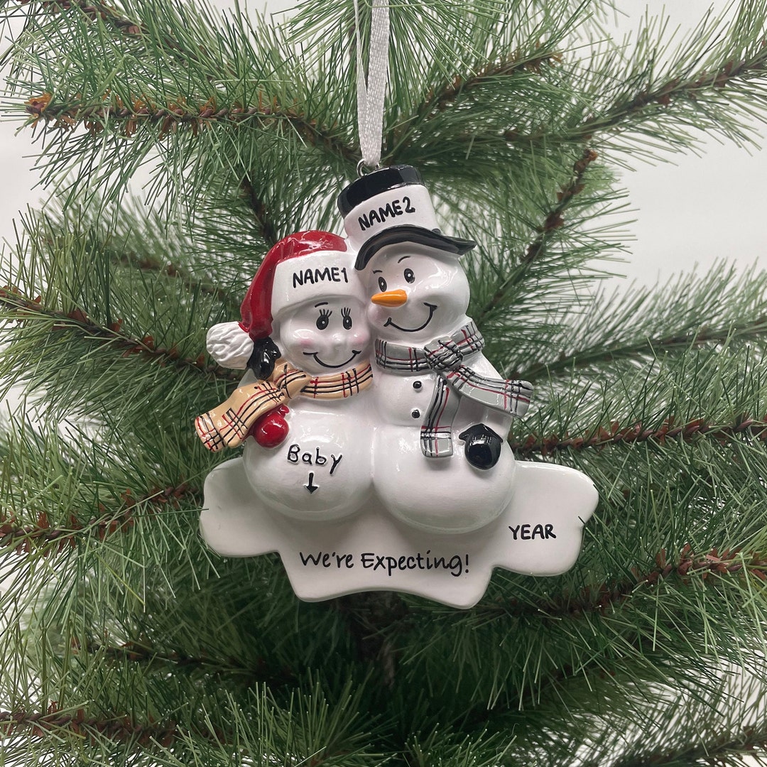 We Are Expecting Family Ornament Personalized Family of 2 With New Baby ...