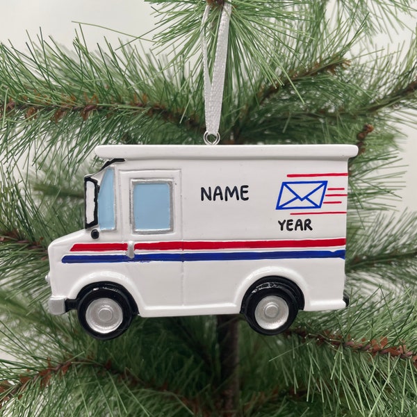 USPS Postal Truck Ornament Personalized Christmas Ornament Perfect Gift for Kids Custom Christmas Family Ornaments - Christmas Ornaments
