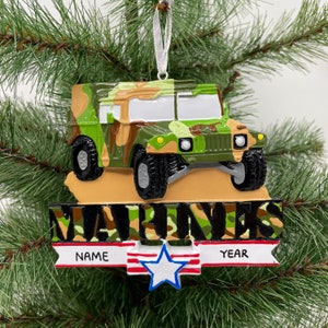 Humvee Military Hummer Ornament Personalized Christmas Ornament Perfect Gift for Kids Custom Christmas Family Ornaments Christmas Ornaments
