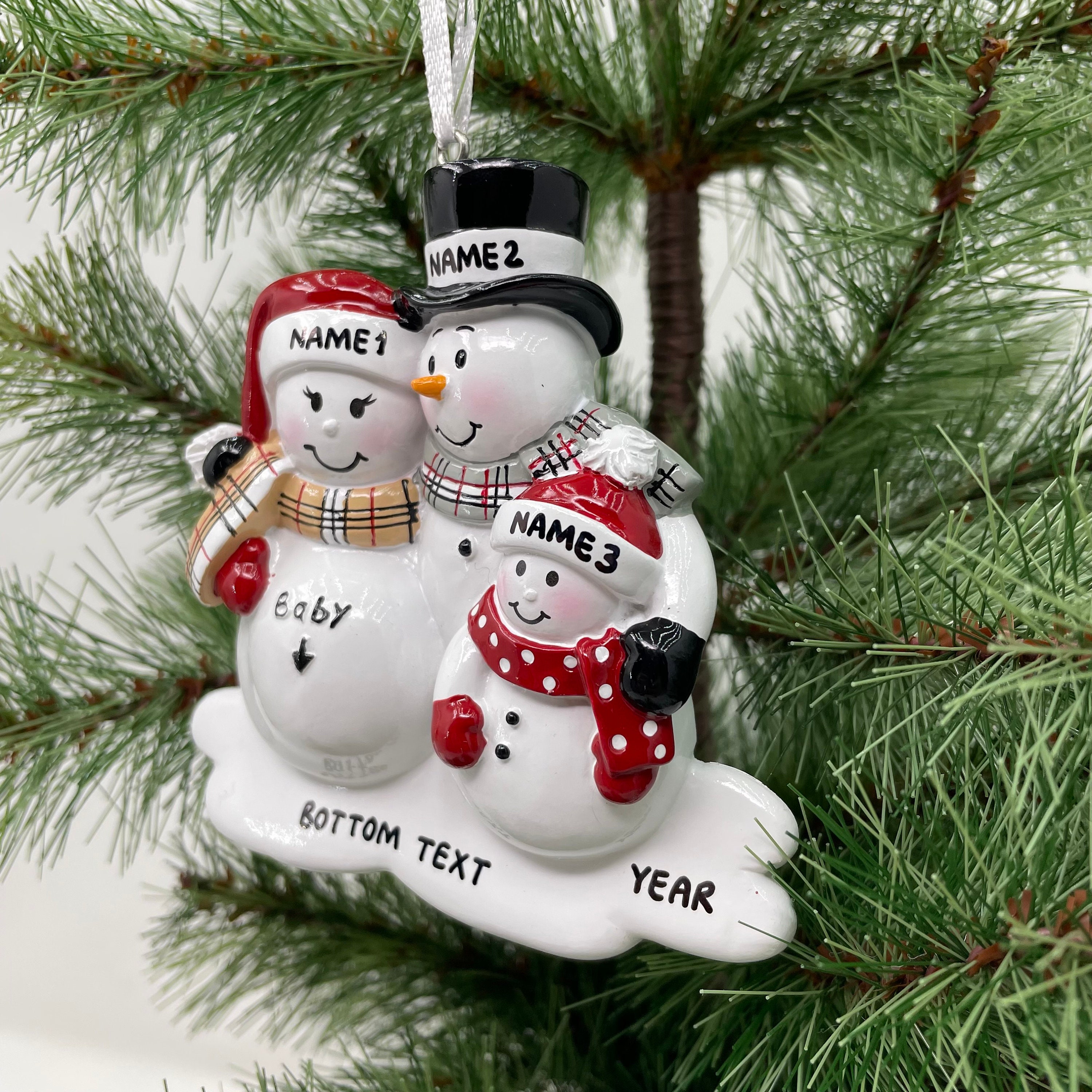 We Are Expecting Family Ornament Personalized Family of 3 With New Baby ...