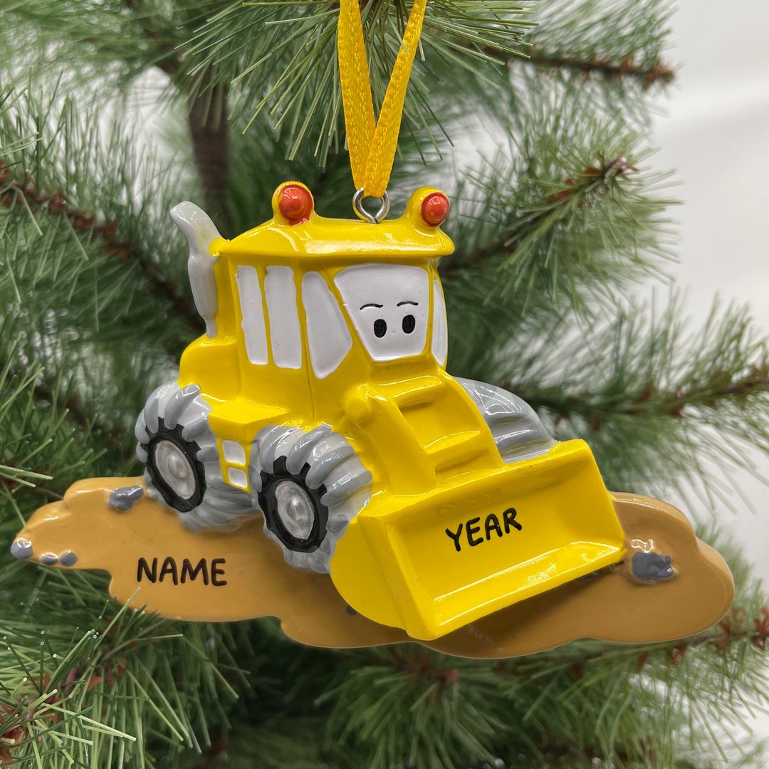 Bulldozer Christmas Ornament 