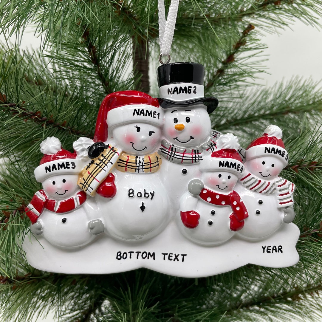 We Are Expecting Family Ornament Personalized Family of 5 With New Baby ...