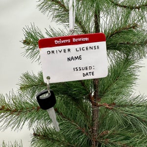 New Driver Ornament Personalized Driver&#39;s License Christmas Ornament Custom Gift For Teenage Boy Hand Personalized - Christmas Ornaments