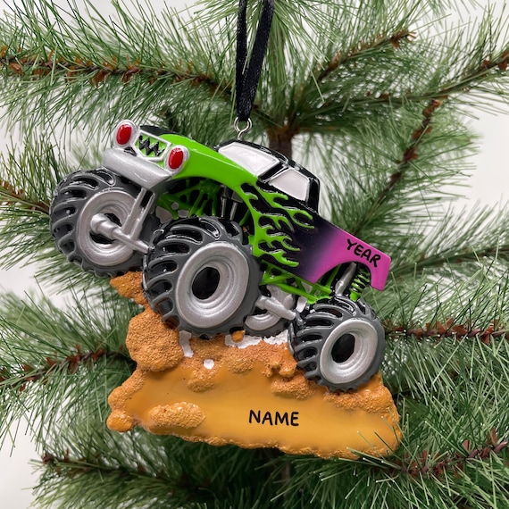 Ornamento Albero Di Natale Personalizzato Camion Della Spazzatura - Regalo Con Nome In Resina Per Bambini