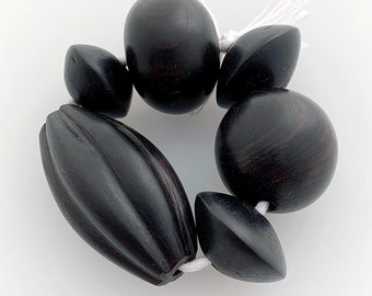 6 Ethno Wooden Beads | Handmade Beads |  Natural Product | Vintage | Tribal | First-class quality | BeadsCompany PN01