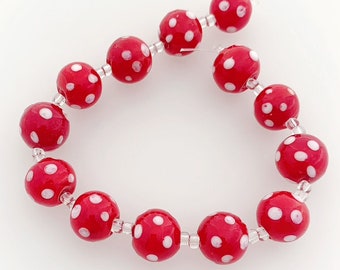 13 Bohemian glass beads | Handmade pearls | Light blue | Opaque | | points Bohemian | First-class quality | BeadsCompany SN01