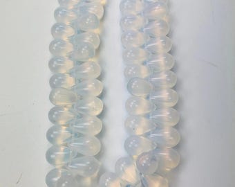 Opal glass Bohemian glass beads drops