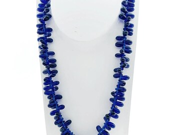 Bohemian glass beads | Teardrop shape | Blue | Bohemian | Handmade | Vintage | BeadsCompany SN13