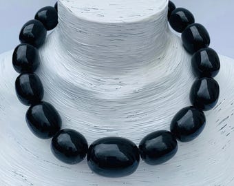 Resin Bead Necklace, Handmade Unique Tribal Beads, Ethnic Chic