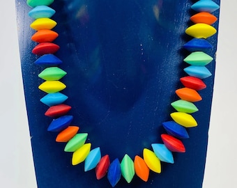 Necklace with glass beads, brass, and glass beads, handmade, unique necklace