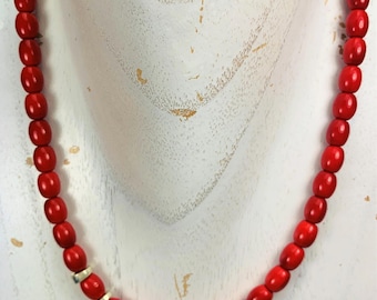 Bohemian Glass Bead Necklace, Handmade Unique Necklace