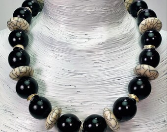 Chain resin | Resin | Horn Mix Handmade Unique Necklace Tribal Beads