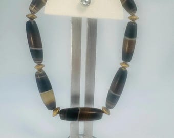 Agate bead necklace | 071
