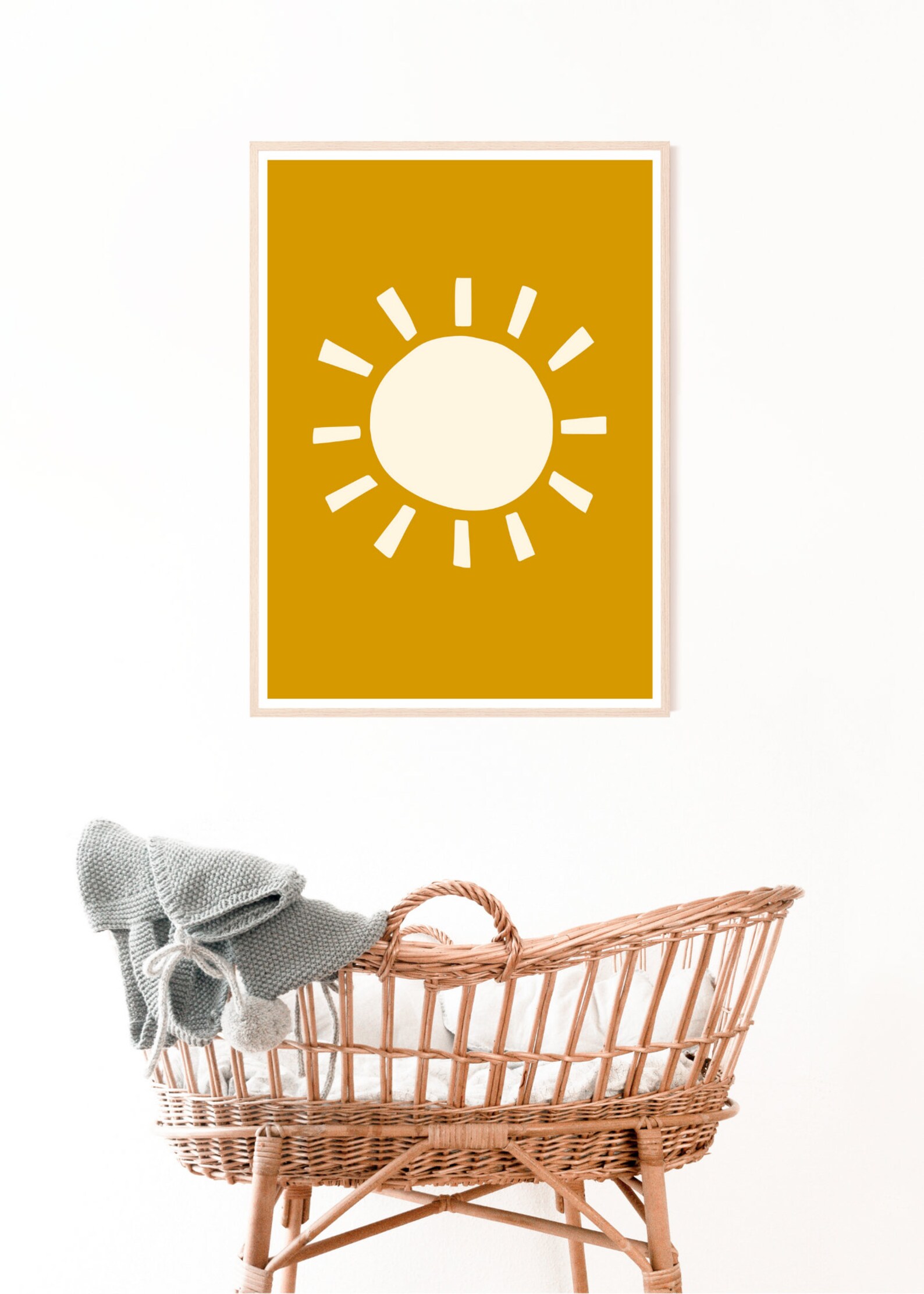 Boho Nursery Decor Here Comes the Sun Nursery Printable Wall Etsy