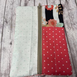 Journal Pouch, pencil pouch with elastic band for journal or notebook or planner, pencil case, zipper pencil pouch, Orange