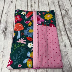 Journal Pouch, pencil pouch with elastic band for journal or notebook or planner, pencil case, zipper pencil pouch, image 1