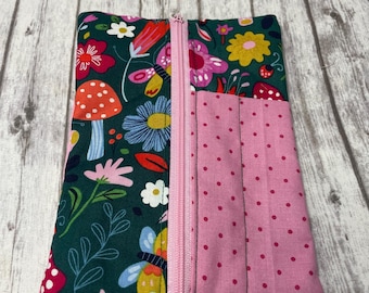 Journal Pouch, pencil pouch with elastic band for journal or notebook or planner, pencil case, zipper pencil pouch,